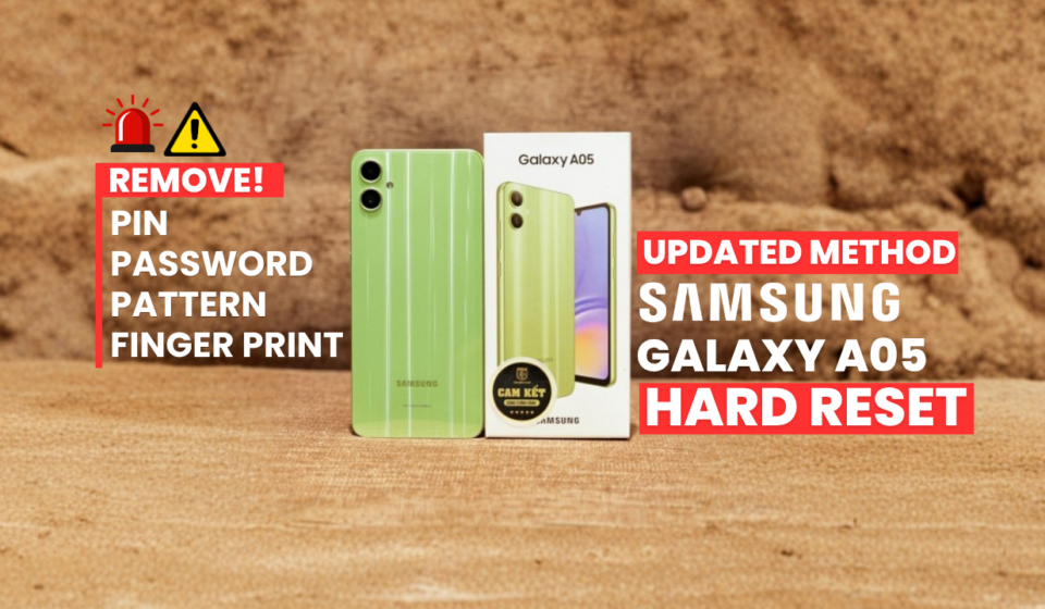 Samsung Galaxy A05: How To Hard Reset | Remove Screen Lock | Fingerprint – Password – PIN – Pattern a05 hard reset