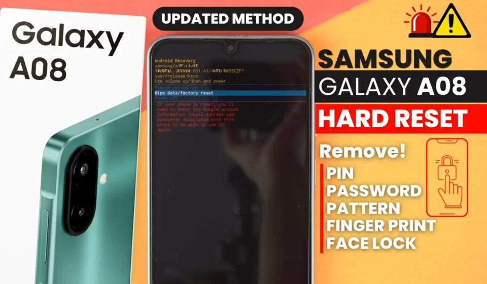 samsung a08 hard reset