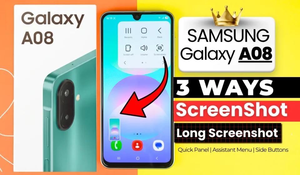 Samsung Galaxy A08: How To Take Screenshot? 3 Ways + Long Screenshot!