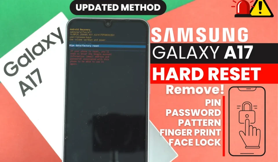Samsung A17 hard reset
